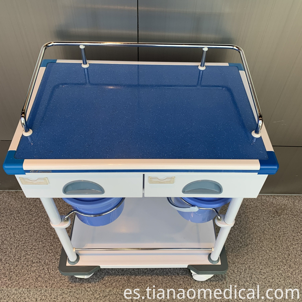 Carro de tratamiento de ABS de acero hospitalario Hospital Steel ABS Treatment Trolley